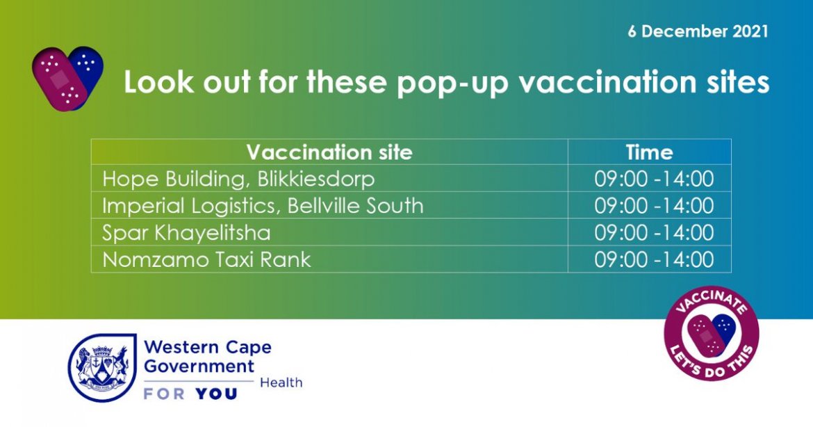 Pop-up vaccination sites open for you on 6th of Dec 2021 FF6JN8YWQAIC25x.jpg