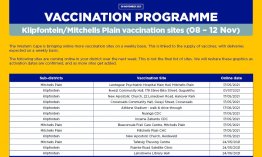 COVID-19 vaccination sites for 8-12 November 2021 Cape Metro Klipfontein Mitchells Plain.jpg